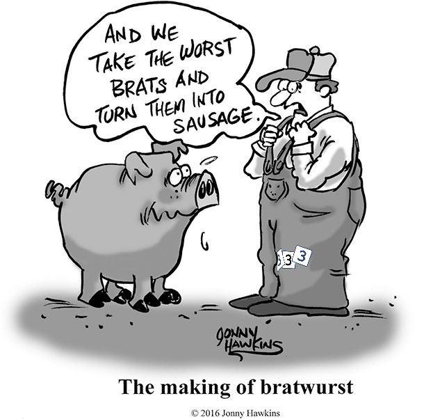 The making of bratwurst