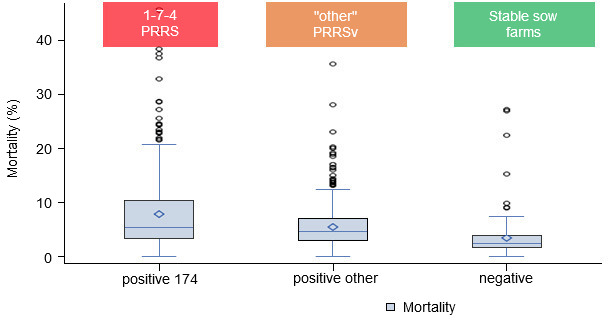 Mortality by PRRSv status