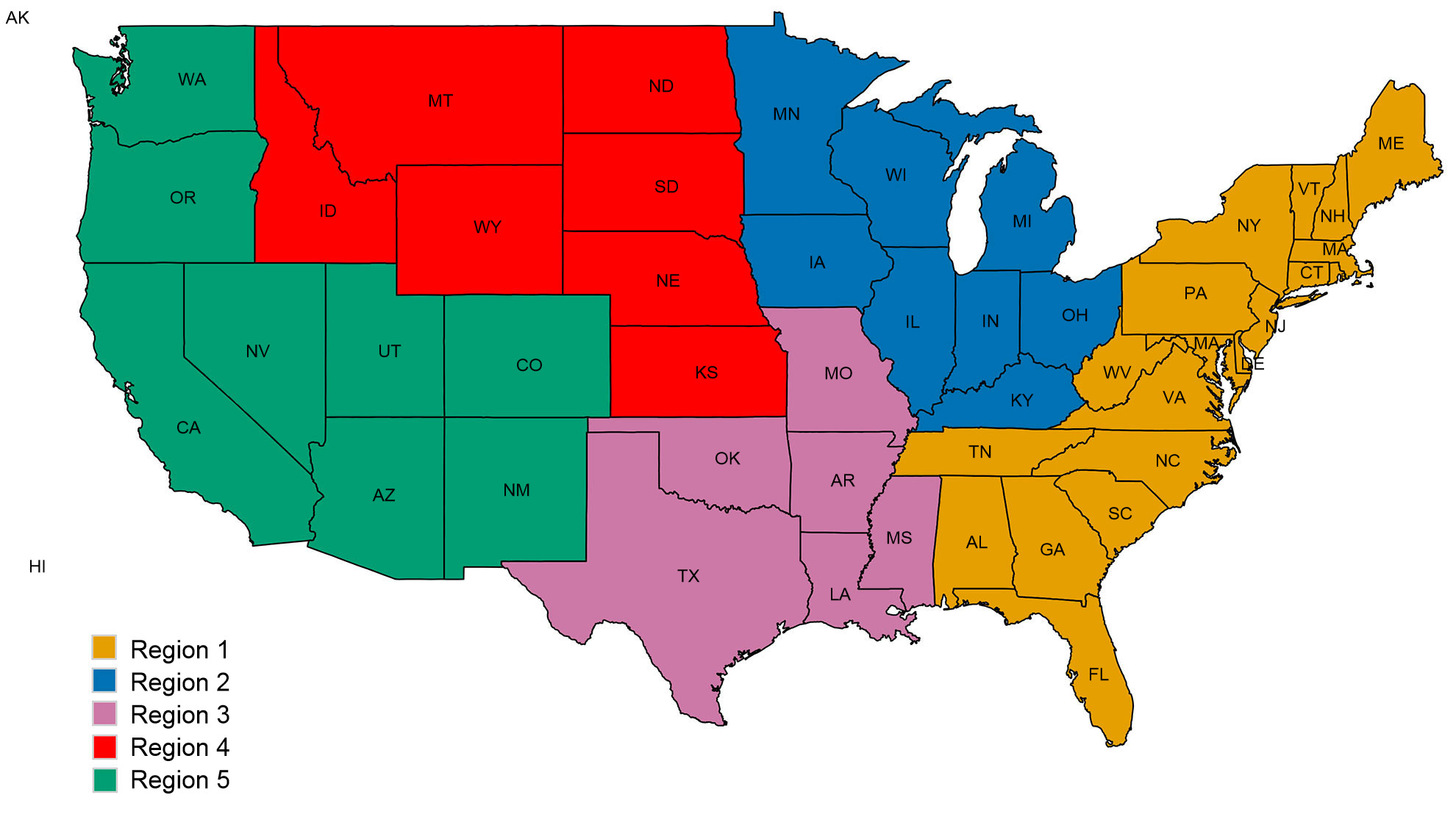 USDA veterinary services regions 