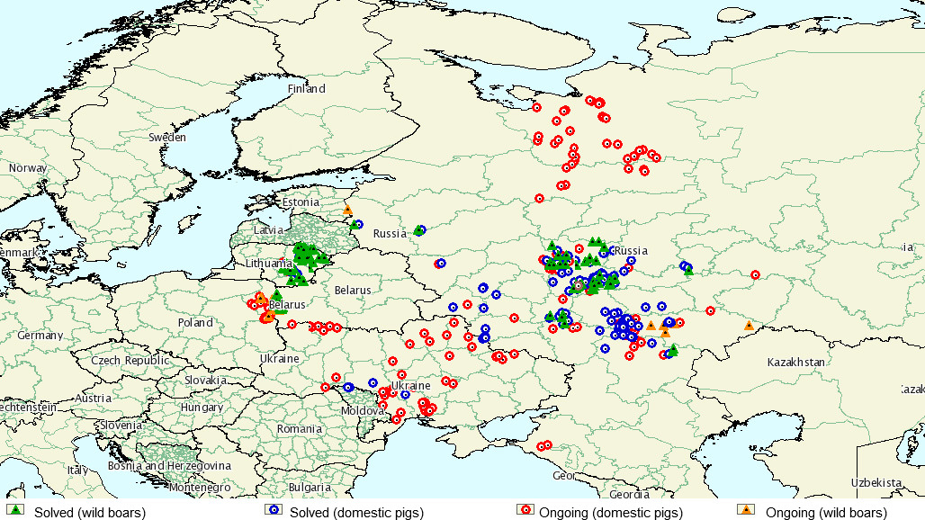 CSF in Russia from June 2016 to October 2016