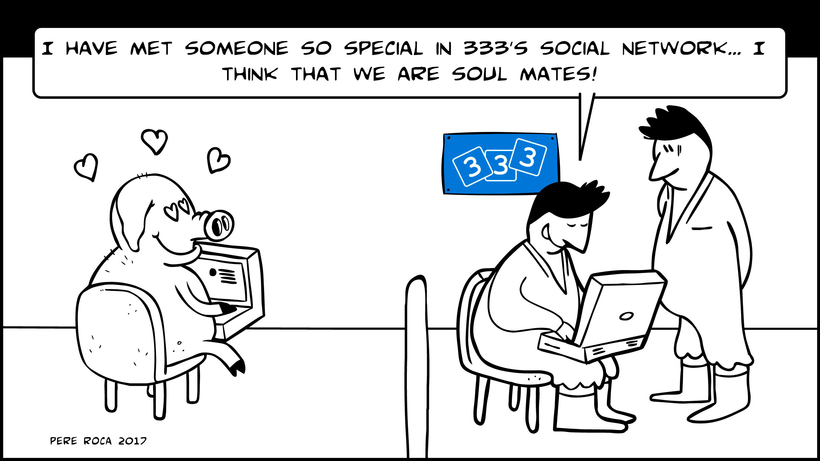 <p>333's social network</p>

