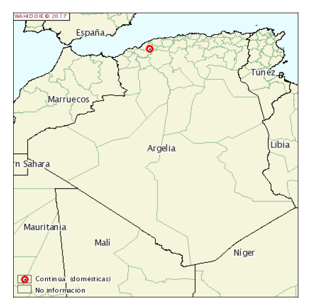 Location of the foot-and-mouth disease outbreak in Algeria
