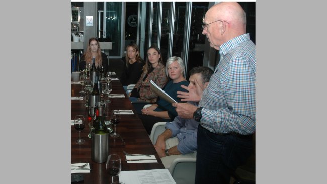 Pork CRC Chairman Dennis Mutton addresses WA researchers and industry representatives on opportunities and ideas for innovative R&D.