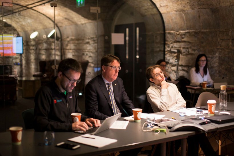 Jon Bradford (Programme Advisor), Aidan Connolly (CIO Alltech) and David Hunt, co-founder Agrilarity, advisors on The Pearse Lyons Accelerator program.
