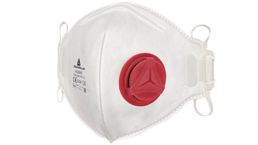 I recommend as minimum respirator protection, a disposable, well fitting, 2 strapped dust mask.
