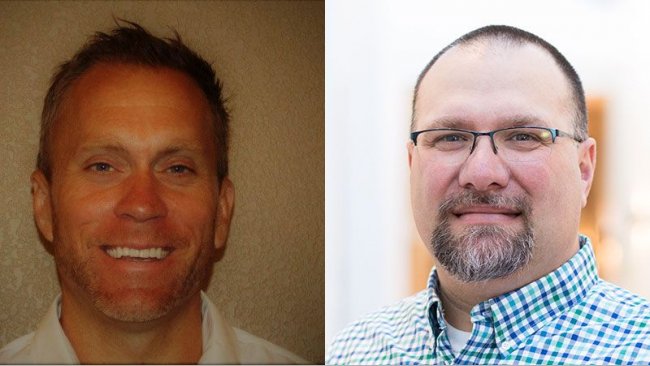 Kyle Montgomery (left) and Brad Carson (right).