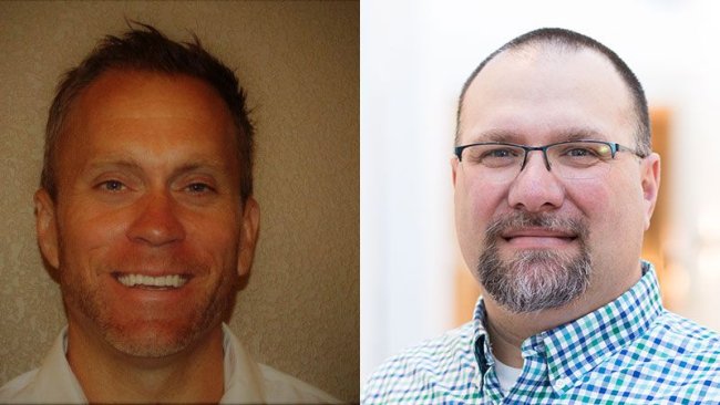 Kyle Montgomery (left) and Brad Carson (right).