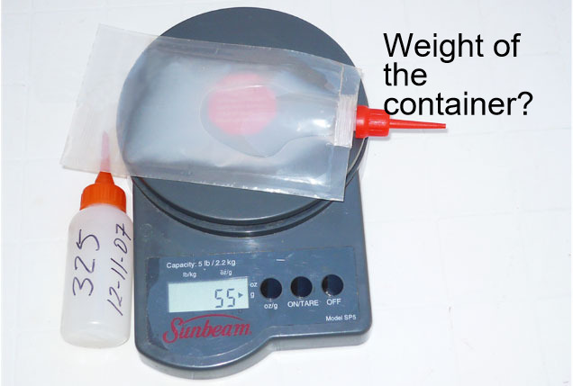 Photo 2. Weight of the problem dose

