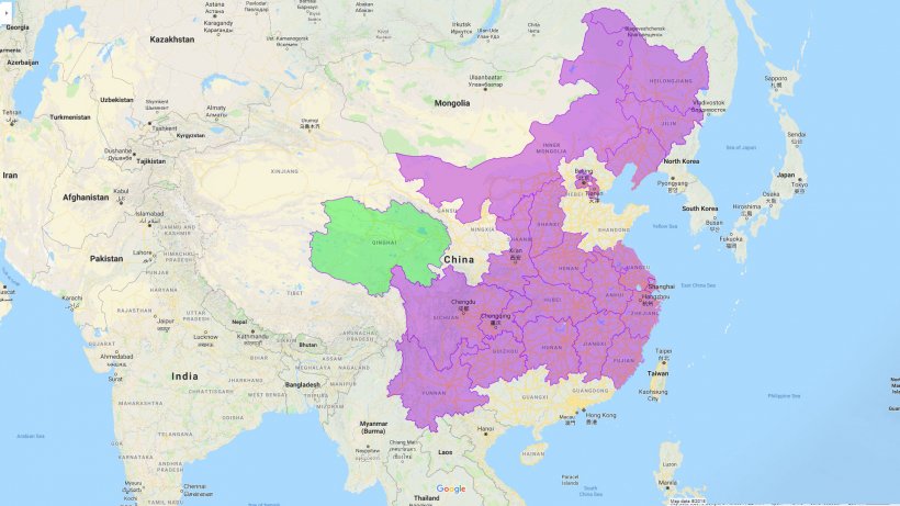 Qinghai, new province affected by ASF.
