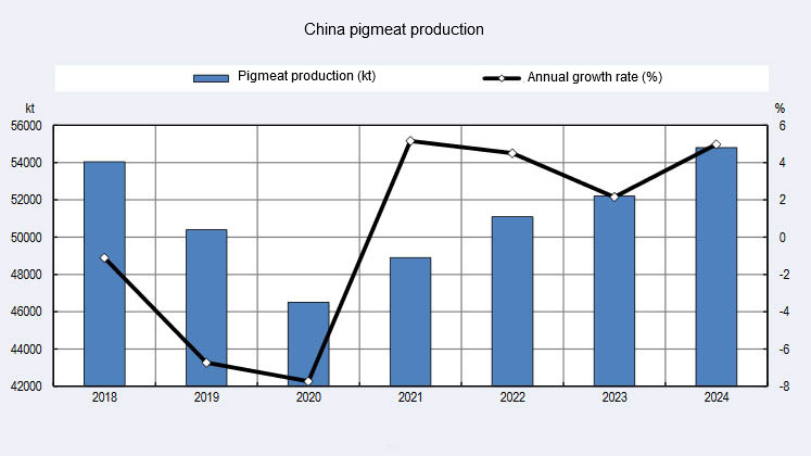 China pigmeat production