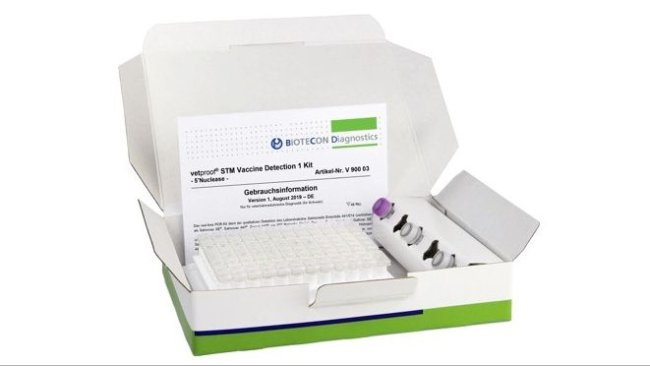 The new diagnostic kit developed Biotecon Diagnostics in co-operation with Ceva