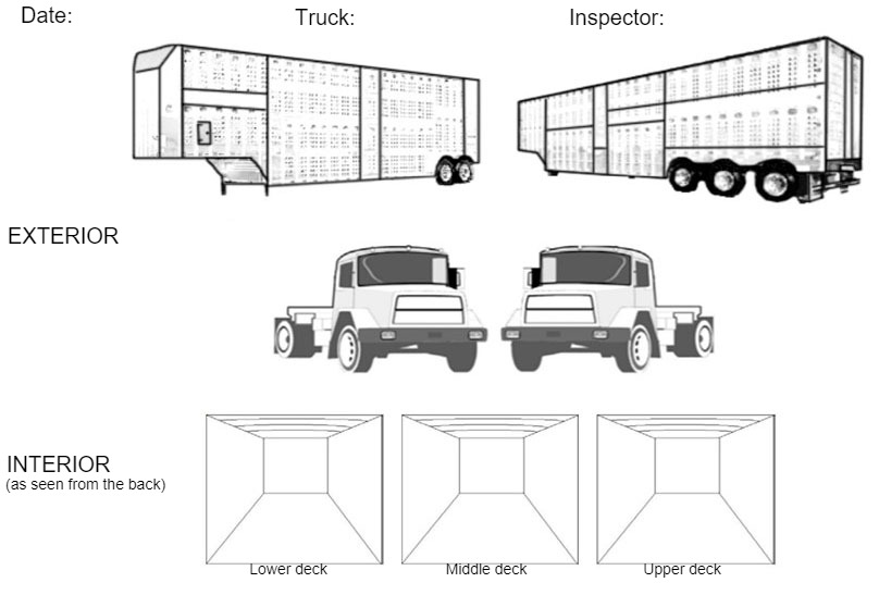 Photo&nbsp;4: Example diagrams as part of the checklist during the visual inspection
