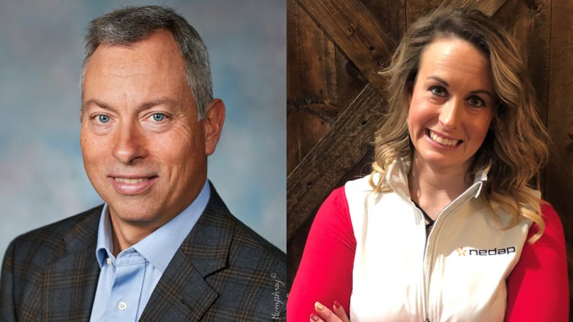 Carl Herrmann (left) and&nbsp;Holly Hutchinson (right) join&nbsp;the Nedap North American Livestock Management team as a sales account executives.
