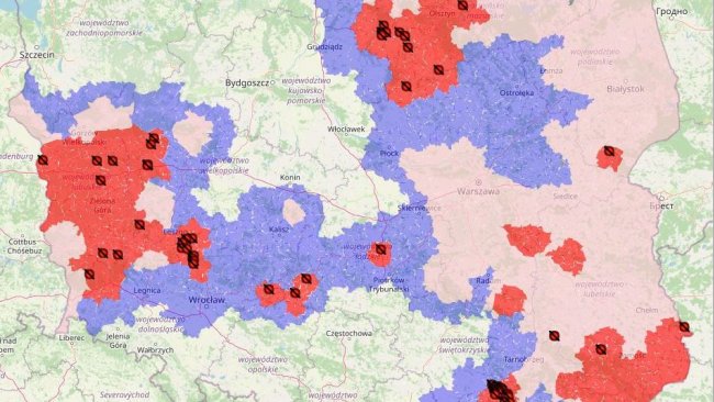 Map of ASF outbreaks in pigs in 2021. Status as of September 3, 2021.