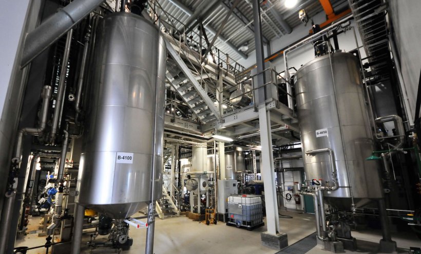 Hydrolysis equipment in Borregaards Biorefinery Demo plant used for converting cellulose to sugars shipped to Lallemand in Estonia. The process is a patented hydrolysis process developed by Borregaard. Photo: Martin Lersch
