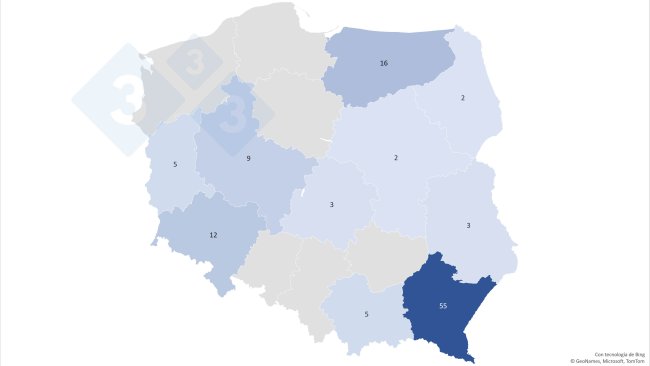 Number of ASF outbreaks in a given voivodeship