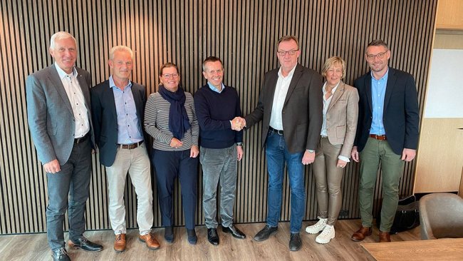 Left to right: Franz-Josef Sextro, Allan Trøjborg , Judith Domino, Asger Domino, Klemens Westerkamp, Jutta Sextro , Volker Schönig.