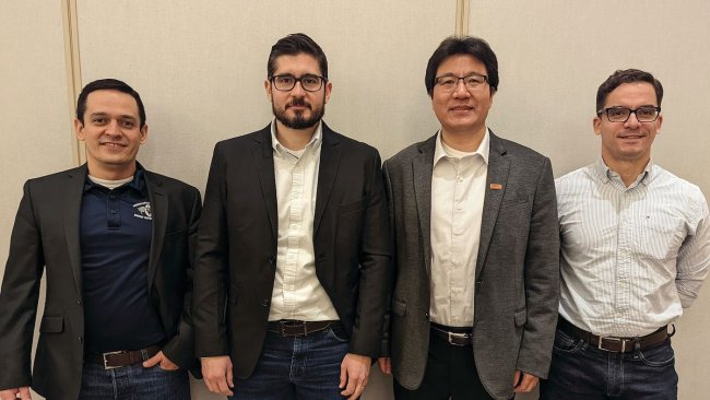 (Left to right) Dr Daniel Linhares, Dr Gustavo Silva, Dr Jianqiang Zhang, and Dr Marcelo Almeida.