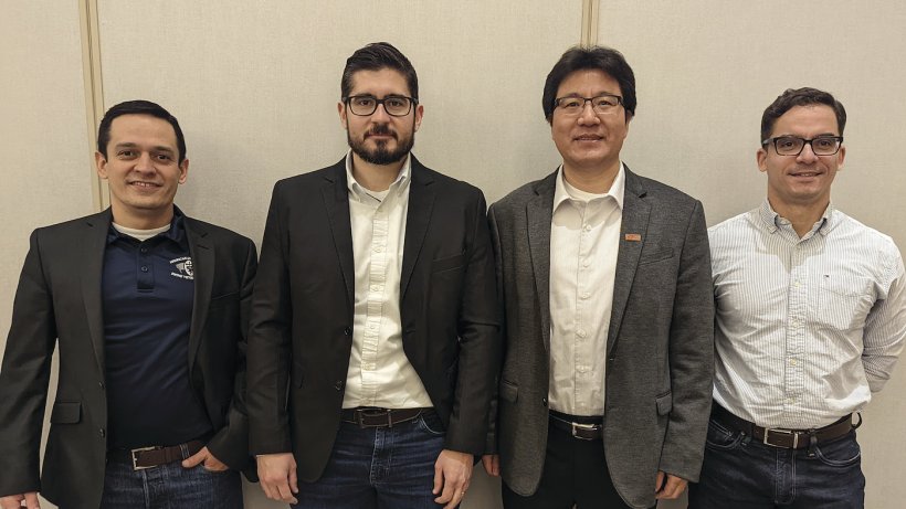 (Left to right) Dr Daniel Linhares, Dr Gustavo Silva, Dr Jianqiang Zhang, and Dr Marcelo Almeida.
