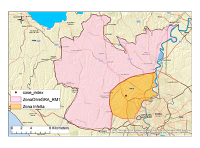 <p>Red zone and focus zone established in Rome</p>
