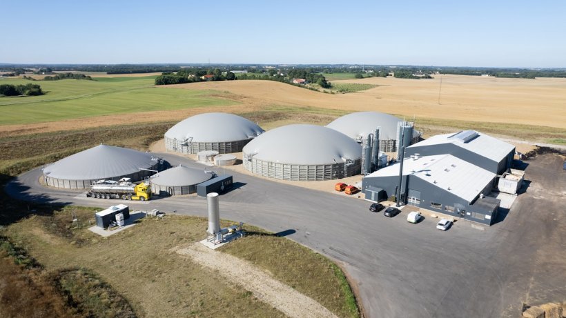 Agromek offers opportunities to learn more about the new biogas plant, Grauballegaard Biogas, established by Lundsby Biogas near Silkeborg. The plant processes biomass such as grass, corn, deep litter and slurry to produce biomethane, with the potential to heat approx. 3,500 households. Photo: Lundsby Biogas.