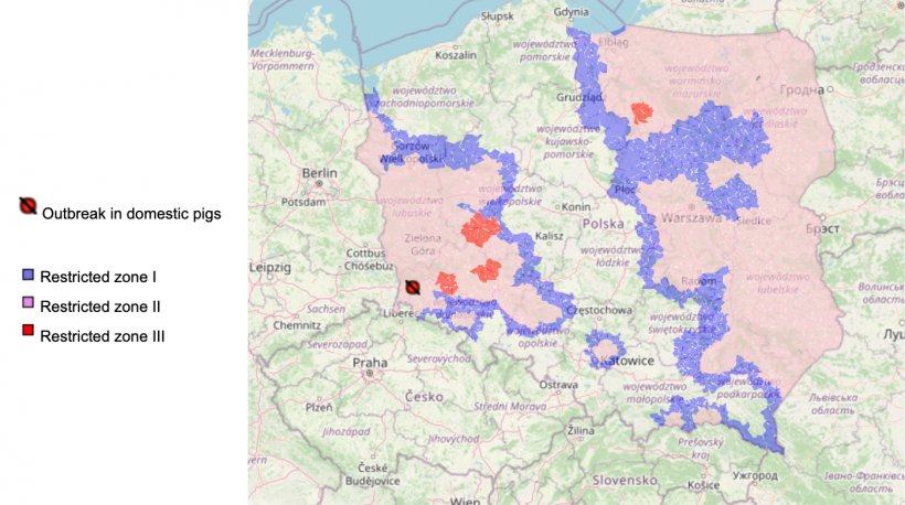 African swine fever outbreaks in Poland in 2023. Source: Chief Veterinary Inspectorate.
