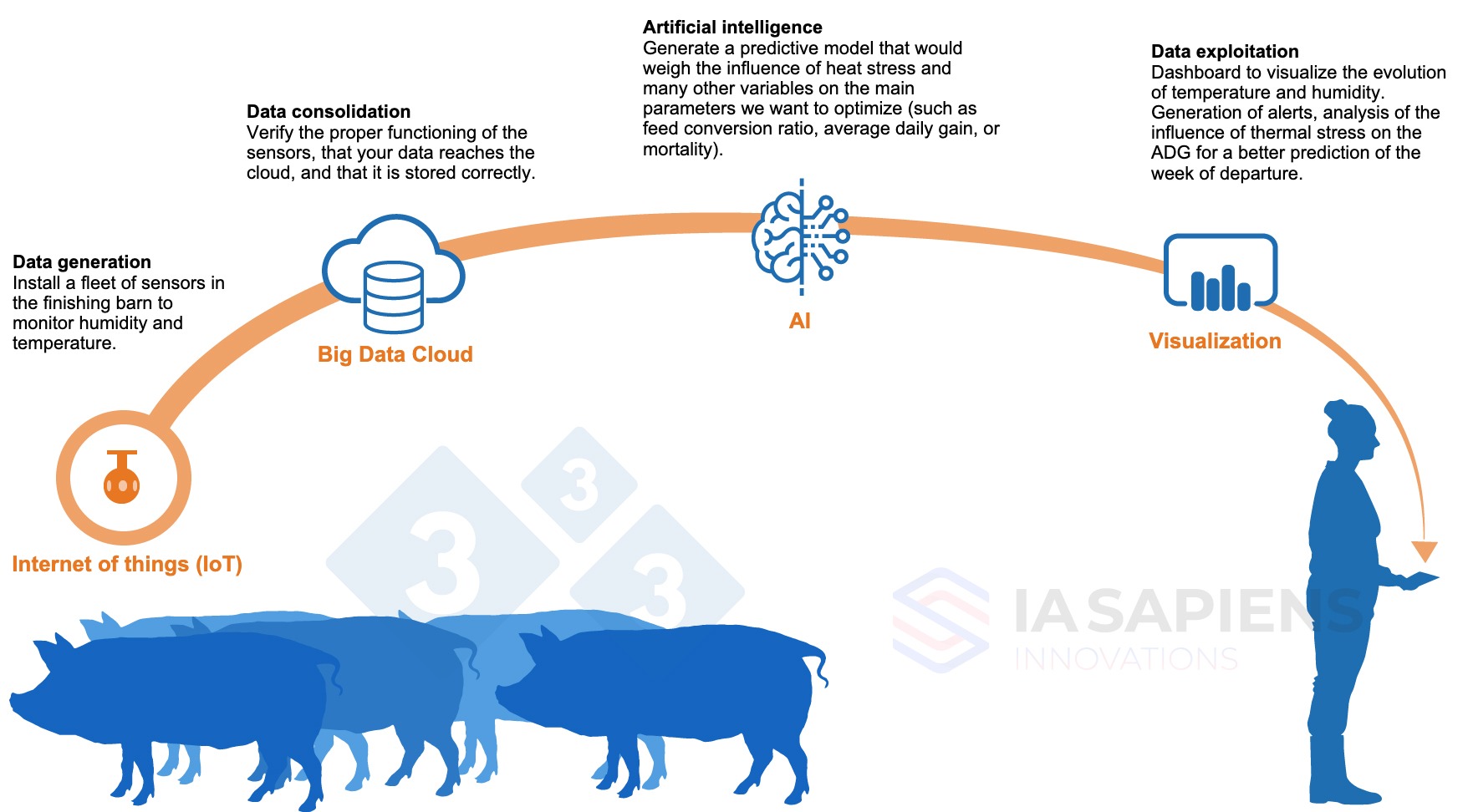 <p>Figure&nbsp;1.&nbsp;AI implementation in finishing barns.</p>
