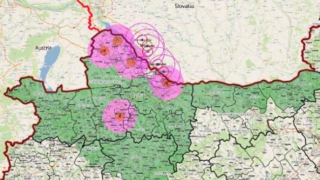 Outbreaks of foot and mouth disease as of April 17, 2025. Source: Nébih.