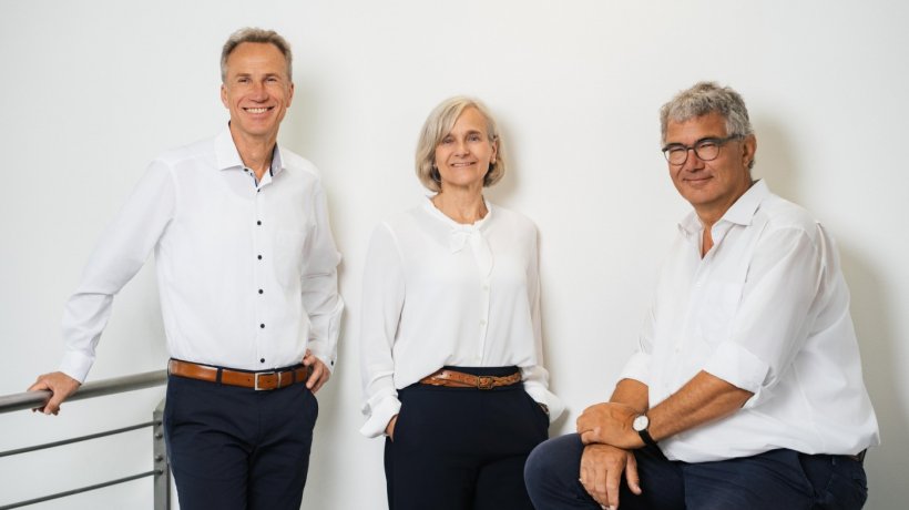 Retiring board members (f.l.t.r.):: Dr. Christian Simmet (CEO), Christa Simmet (CCO), Rudolf Simmet (COO)