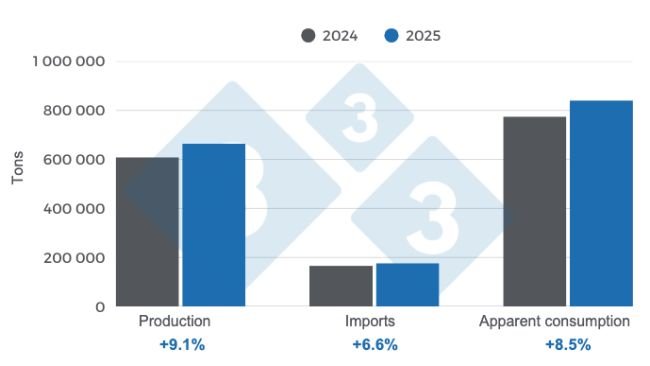 Key results from the Colombian swine industry 2025. Prepared by 333 Latin America with data from DANE and Porkcolombia.