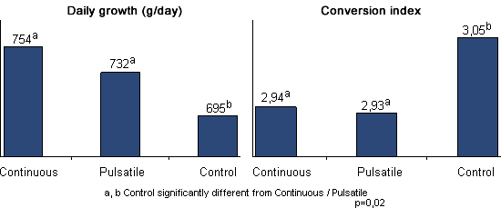 Comparison between pulsatile, metaphylactic and continuous medication on the health and the performance of the fattening pig affected by endemic respiratory problems