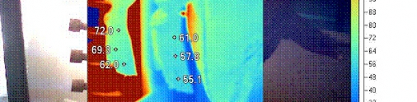  A thermal imaging camera can be used for optimization of singeing to ensure adequate heating of all parts of the carcase, especially the front end, where Salmonella load is greatest