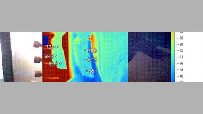 A thermal imaging camera can be used for optimization of singeing to ensure adequate heating of all parts of the carcase, especially the front end, where Salmonella load is greatest