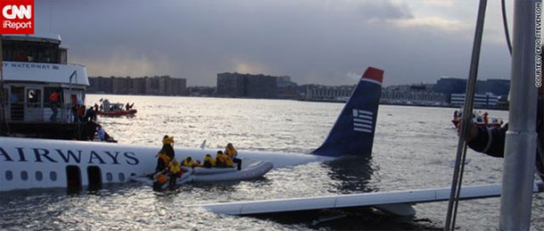 US Airways flight no.159 that crashed into the Hudson River.