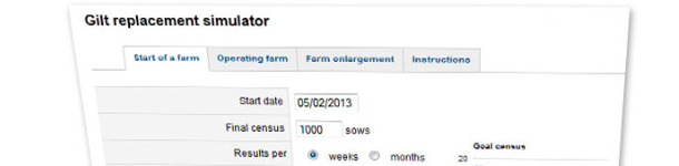 Replacement rate simulator