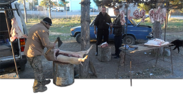 Traditional butcher in Georgia