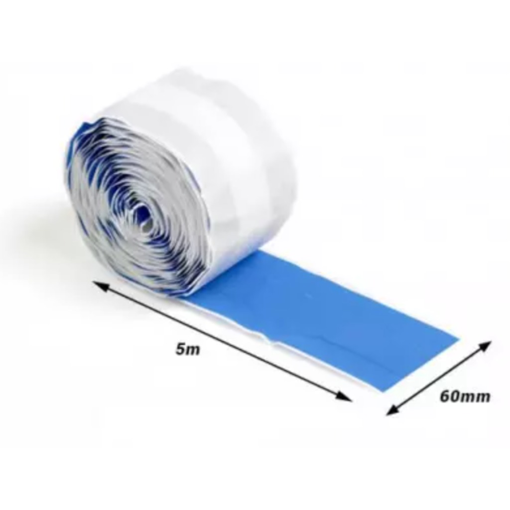 Roll of blue detectable plasters 60 mm x 5 m