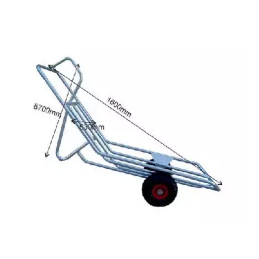 Carrello porta salme zincato