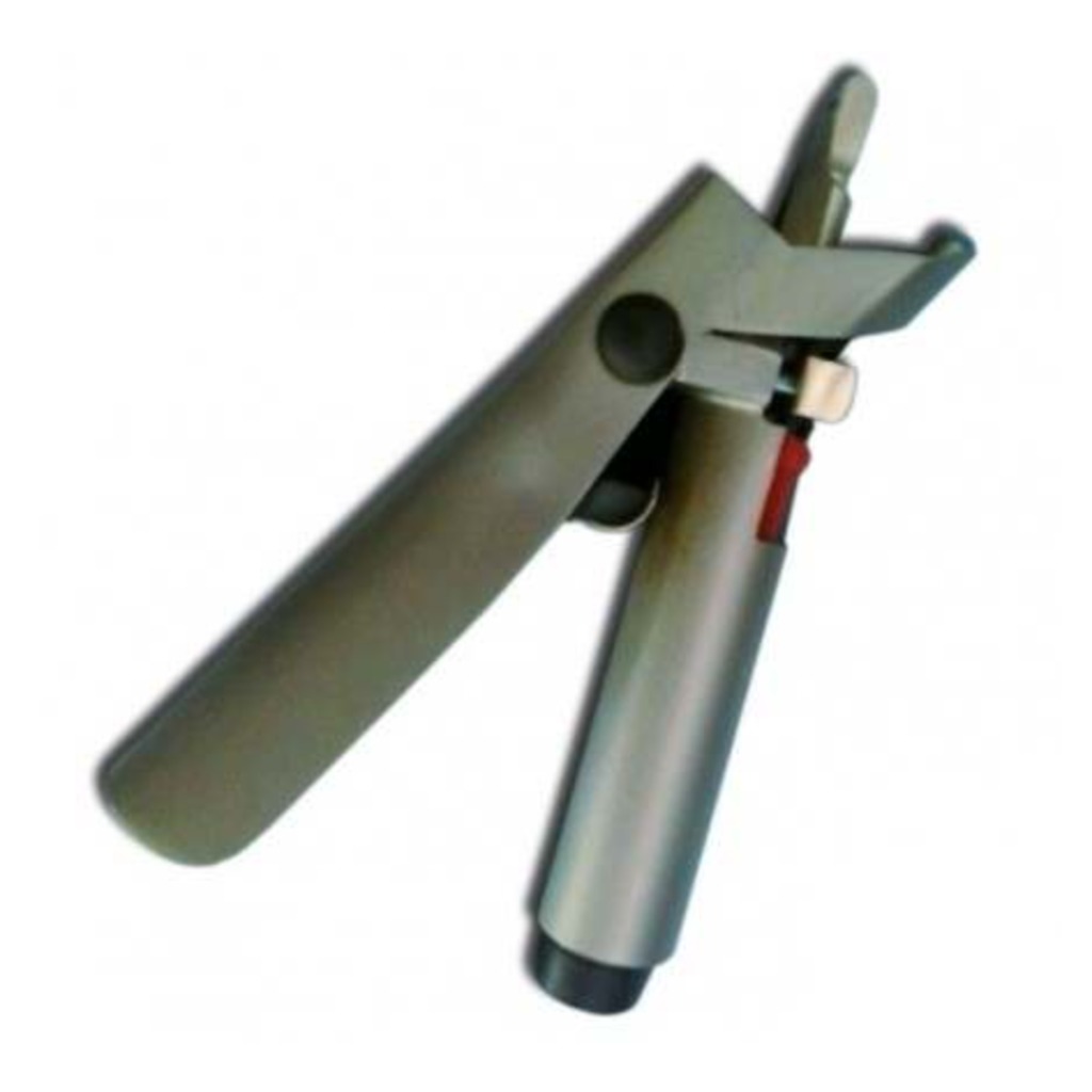 Akumulatorowa, zasilana gazem maszynka do przycinania ogonów.