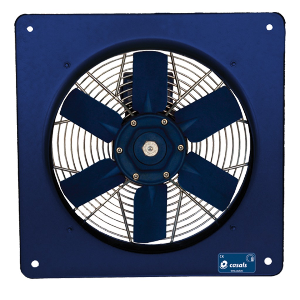 Ventilatore da parete quadrato Casals HJBM PLUS per aziende agricole con motore ad alta efficienza