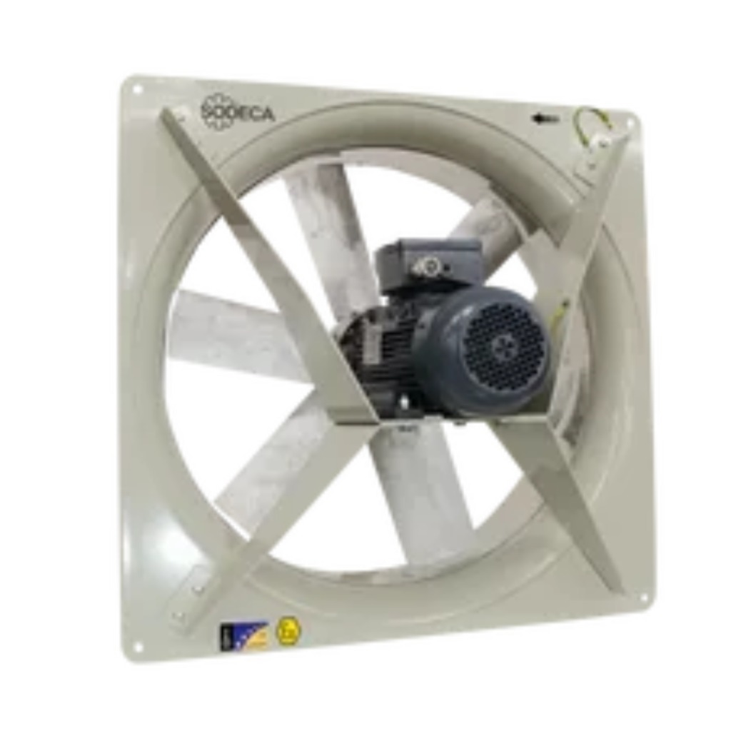 Extractor helicoidal murale trifásico HC/ATEX certificación ATEX 2G o 2D Sodeca