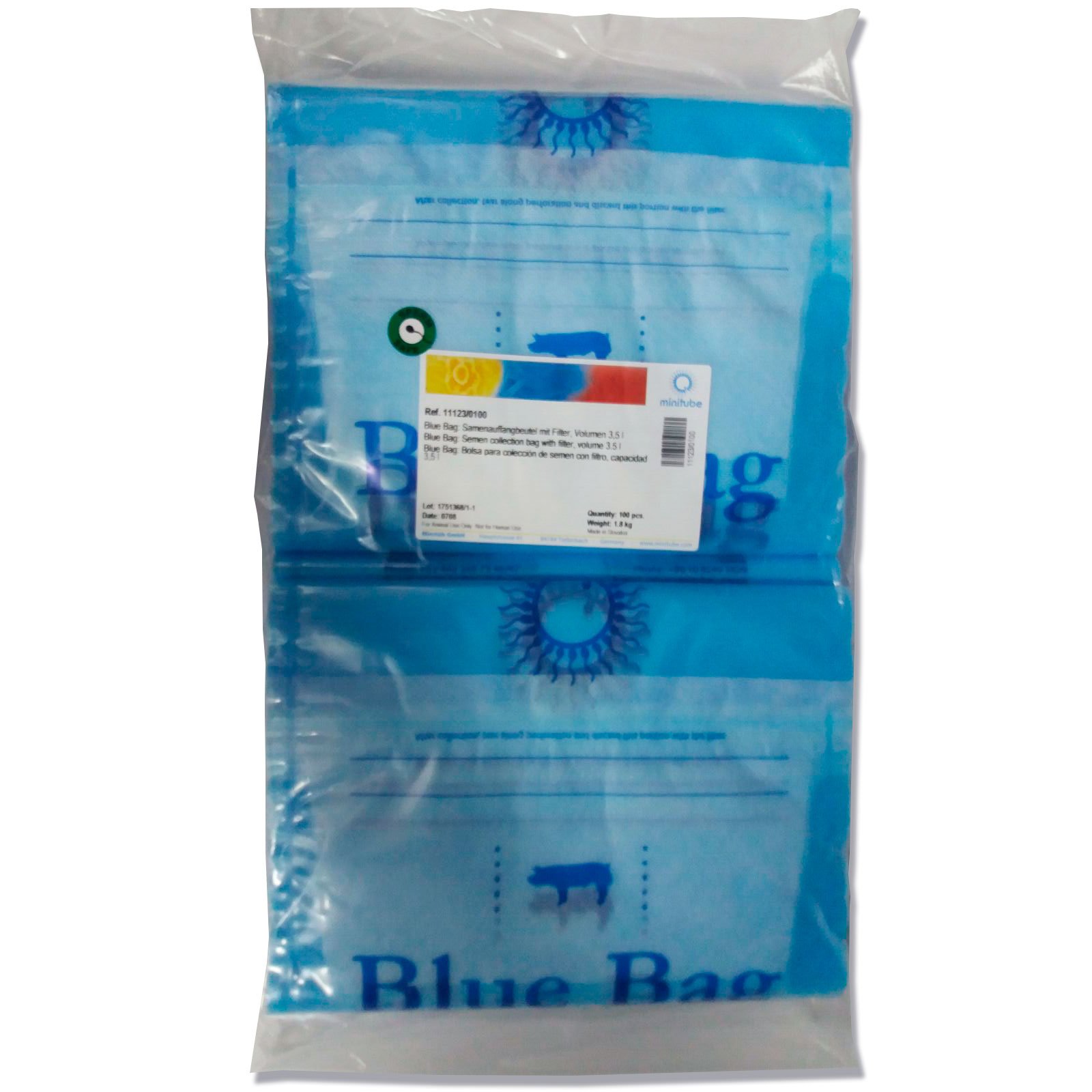 Blue Bag: Semen collection bag with filter Blue Bag: Semen collection bag with filter