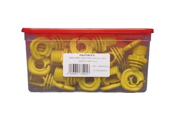 Insulator For Metal Posts Or Fiberglass Rods. For Use With Poly Wire and Poly Rope Model 6 (5) Insulator For Metal Posts Or Fiberglass Rods. For Use With Poly Wire and Poly Rope Model 6 (5)