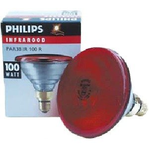 Philips Heat Lamp 100 watt White-Red PAR, p/12 (2) Philips Heat Lamp 100 watt White-Red PAR, p/12 (2)