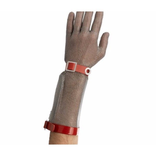 Stainless steel chainmail glove with cuff 20 cm Stainless steel chainmail glove with cuff 20 cm
