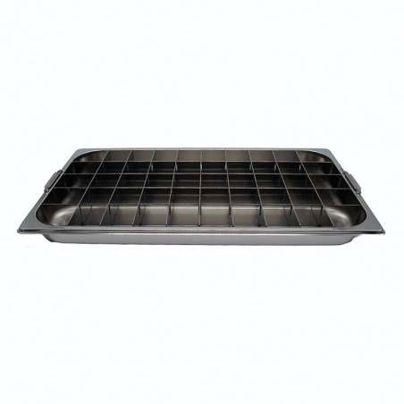 Tray, stainless steel for 50 samples