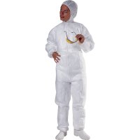 White Polypropylene Hooded Overall White Polypropylene Hooded Overall