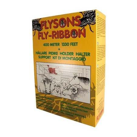 Fly-Ribbon, adhesive trap 400 m with holder