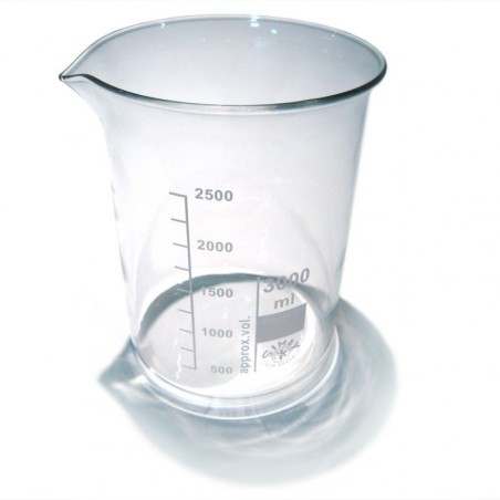 Sample beaker, glass, 3L