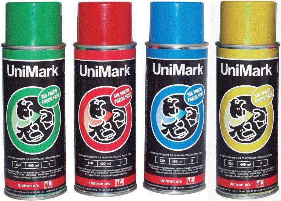 Unimark Aerosol 400 ml. Various colors Unimark Aerosol 400 ml. Various colors